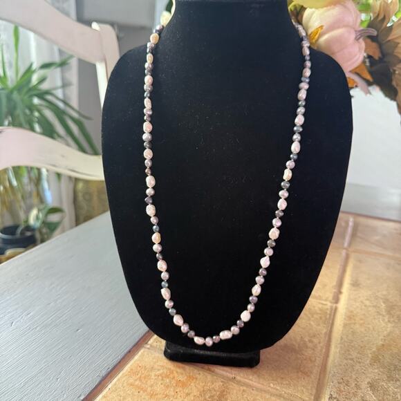 Multi Colored Pearl Necklace - Picture 3 of 9